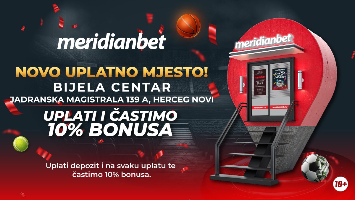 Nova uplatna mjesta i bonusi na svaku uplatu – Samo u Meridianu!