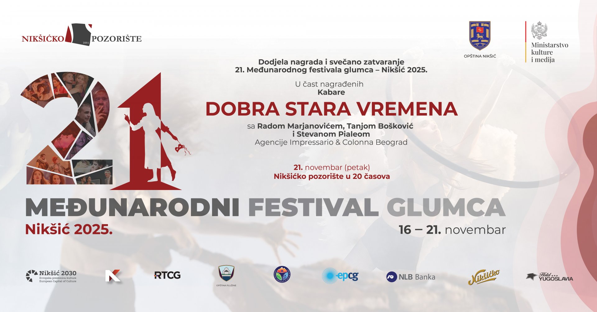 U petak zatvaranje Međunarodnog festivala glumca u Nikšićkom pozorištu