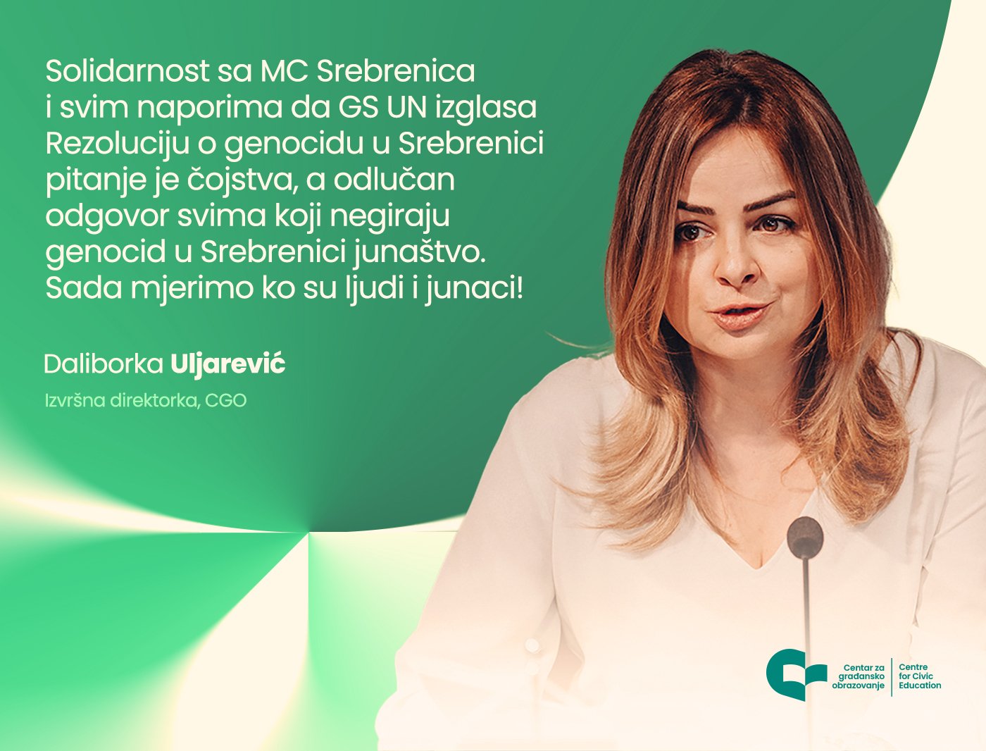 Uljarević: Podrška kampanji MC Srebrenica