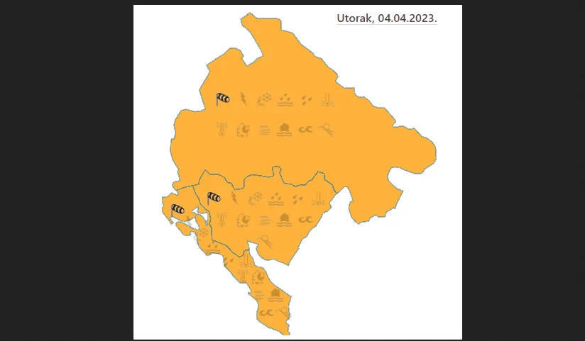 Narandžasti meteoalarm: Vjetar olujne jačine, na sjeveru snijeg