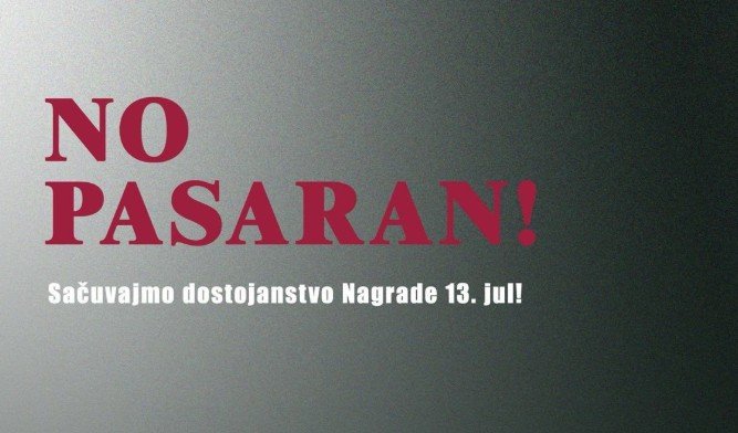 Večeras protest povodom dodjele Trinaestojulske nagrade