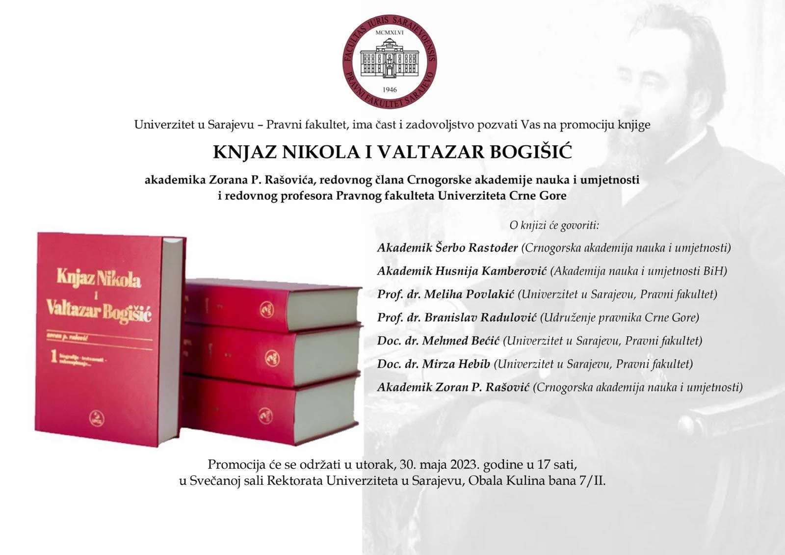 U Sarajevu promocija knjige “Knjaz Nikola i Valtazar Bogišić”