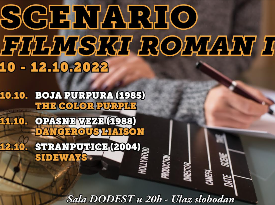 Revija 'Scenario - filmski roman' od 10. do 12. oktobra
