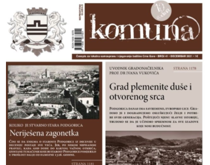 Promocija novog broja časopisa Komuna posvećenog Podgorici