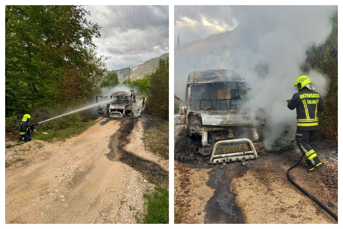Žabljak: Vozilo za kampovanje u potpunosti izgorjelo