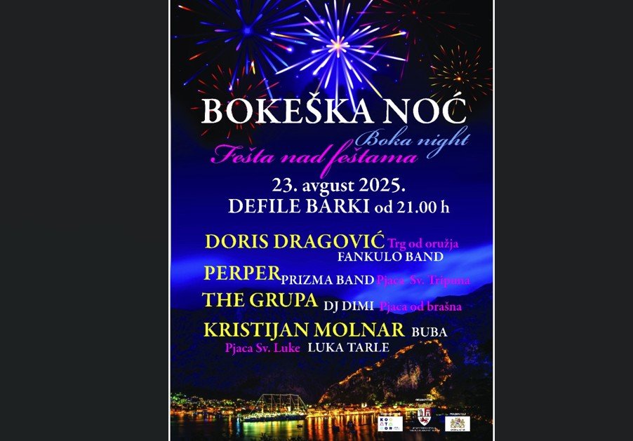 Kotor spreman za Bokešku noć 2025: More svjetla, muzike i tradicije