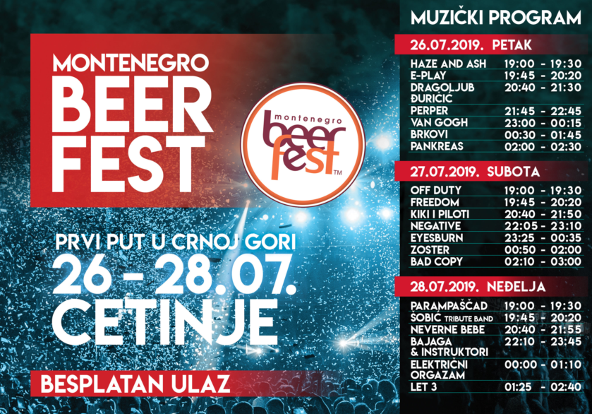Montenegro Beer Fest: Dolaze najpoznatiji regionalni bendovi