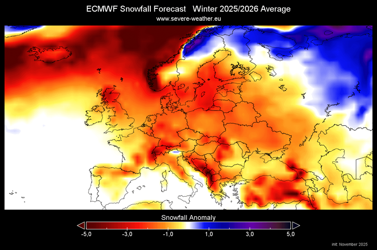 Severe Weather Europe: Objavljena najnovija prognoza za snijeg ove zime