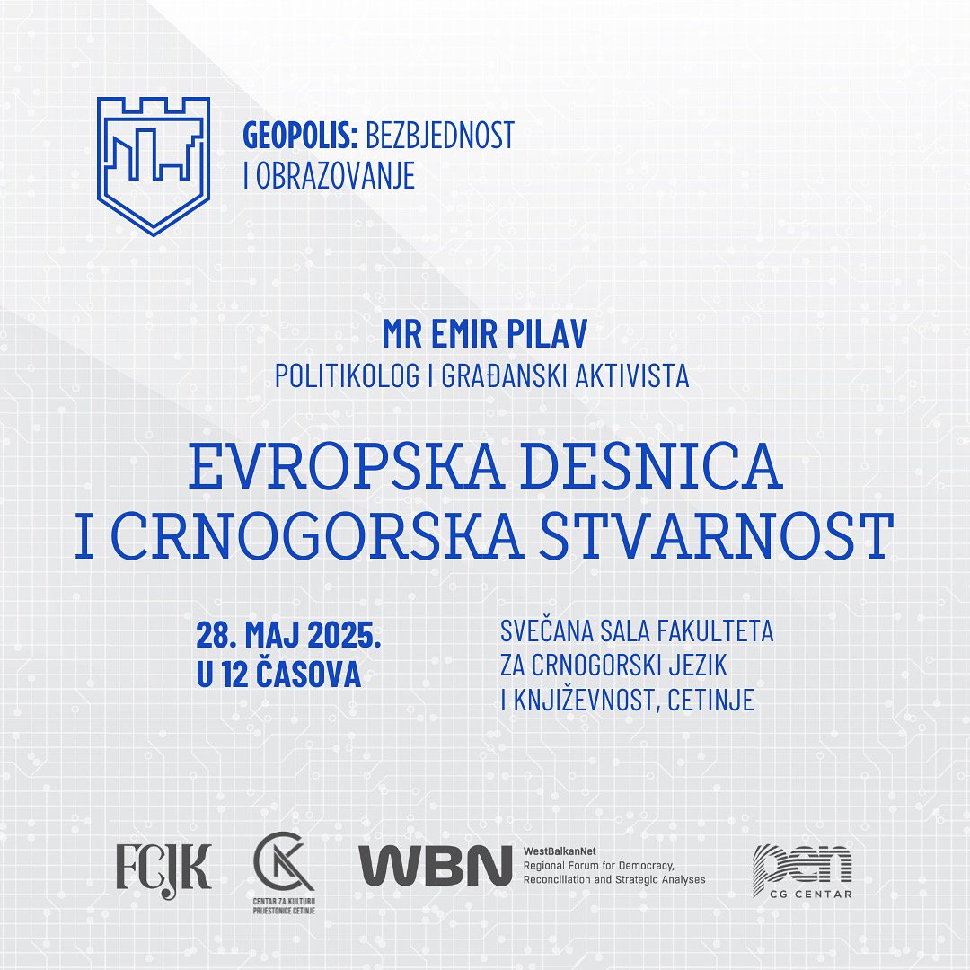 Mr Emir Pilav o evropskoj desnici i crnogorskoj stvarnosti
