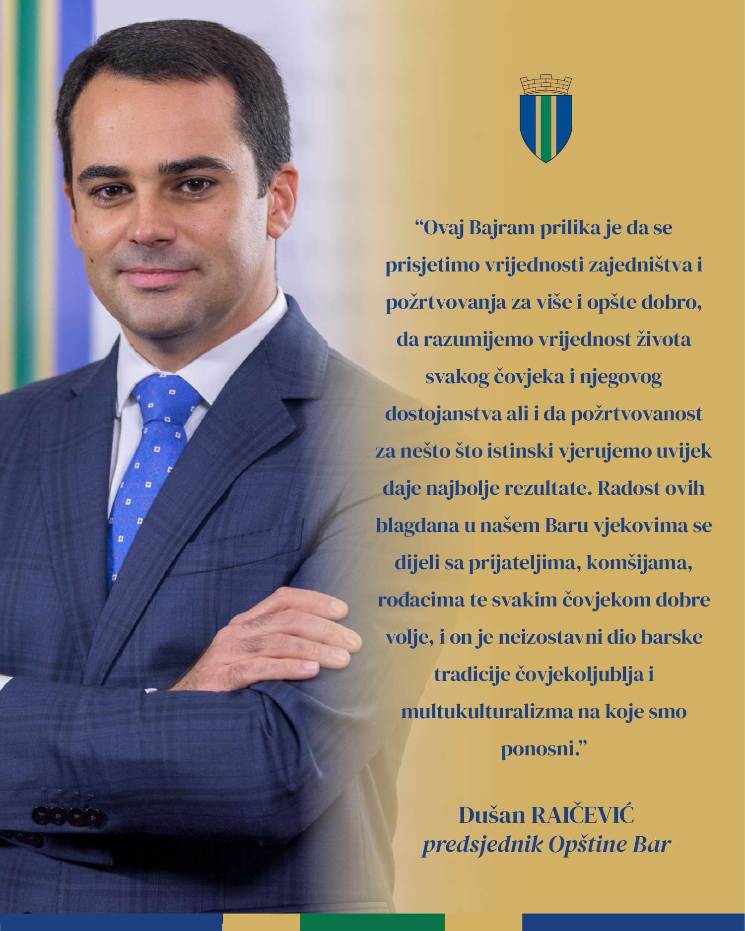 Raičević: Bajram je prilika da se podsjetimo vrijednosti zajedništva