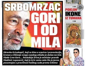 Naslovne strane novina u Srbiji o smjeni Leposavića: Krivokapić gori od Mila, optužio Srbe za genocid