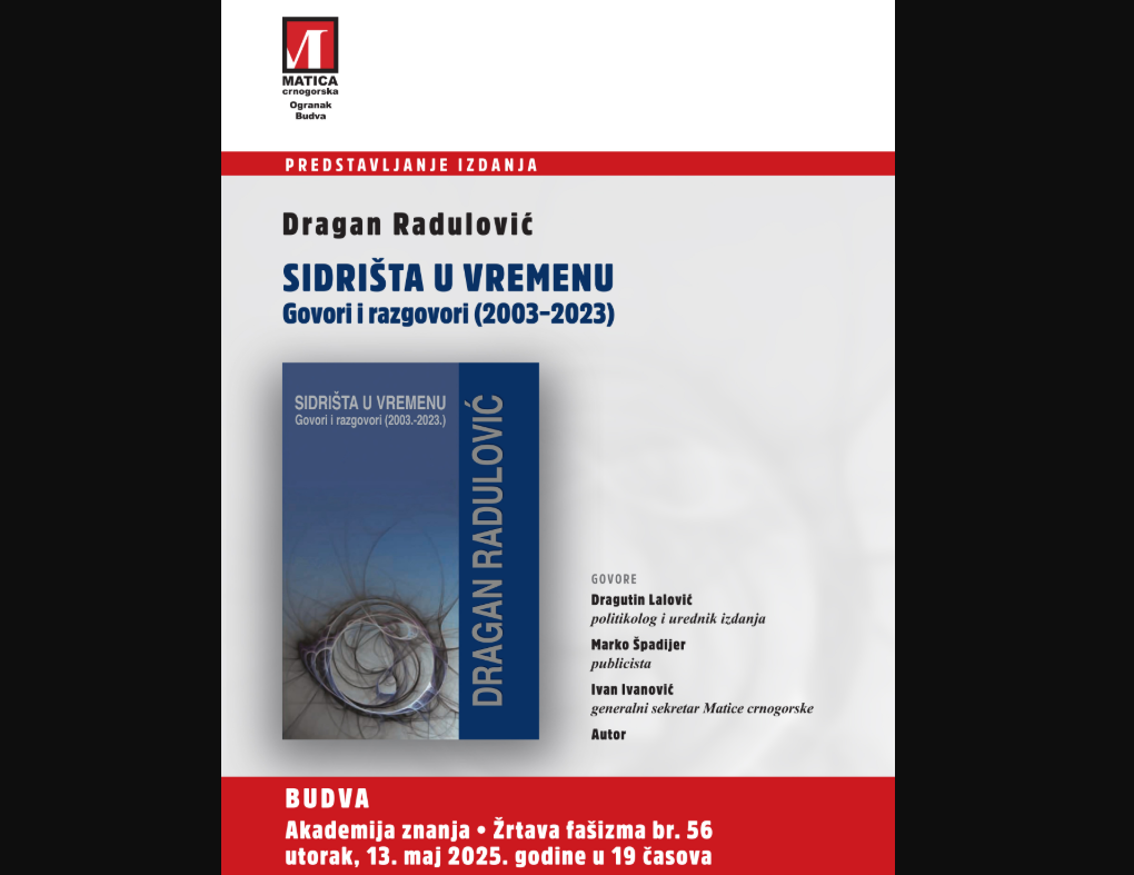 Promocija knjige Sidrišta u vremenu – Govori i razgovori (2003-2023) u Budvi