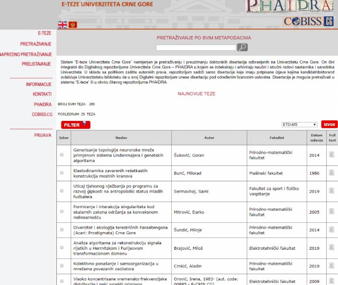 Dostupno 200 doktorskih teza u elektronskom formatu