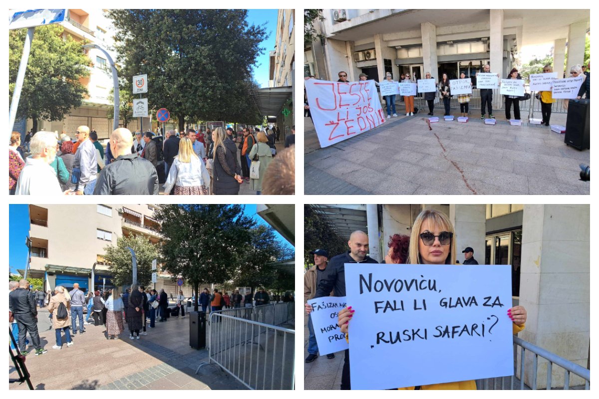 Protest ispred SDT-a: Traže da se Katnić brani sa slobode uz medicinsku zaštitu