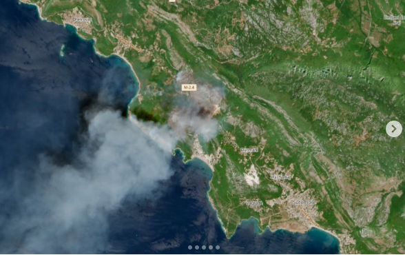 Pogledajte satelitske snimke požara u Crnoj Gori