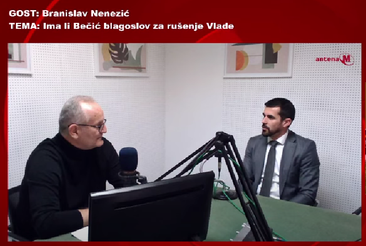 Nenezić: Rekonstrukcija Vlade je sada daleko, da Demokrate hoće da izađu iz Vlade, Šaranović bi već podnio ostavku