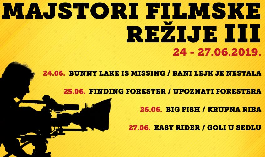 Revija “Majstori filmske režije” III u KIC-u od 24. do 27. juna