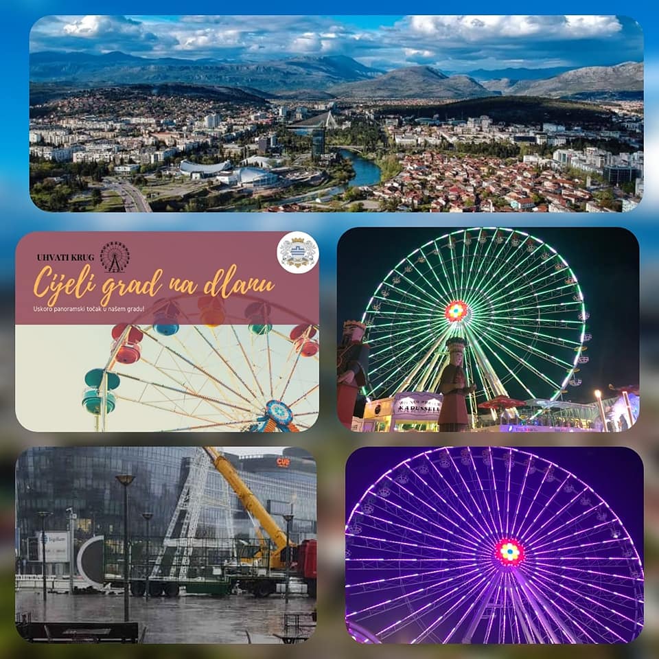 Panoramski točak u Podgorici u funkciji od ponedjeljka