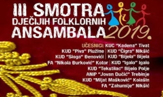 Smotra dječijih folklornih ansambala sjutra u Tivtu