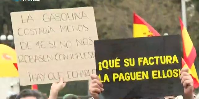 Španci na ulicama, protestuju zbog porasta cijene goriva, hrane...