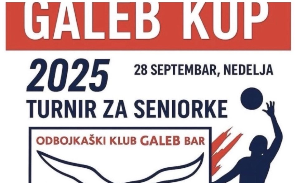 U nedjelju odbojkaški turnir Galeb kup u Baru