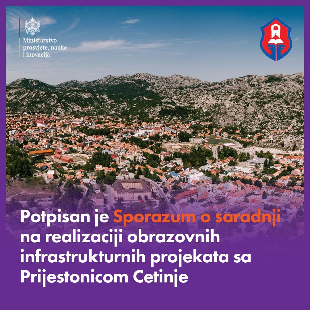 MPNI i Prijestonica Cetinje potpisali  Sporazum o saradnji na realizaciji zajedničkih projekta
