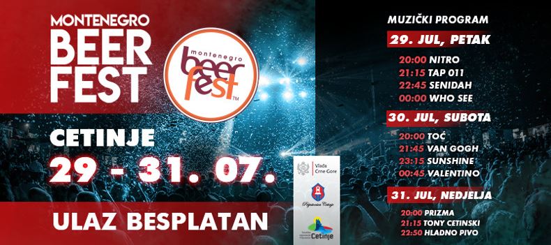 Sjutra veče otvaranje Montenegro Beer Fest-a na Cetinju