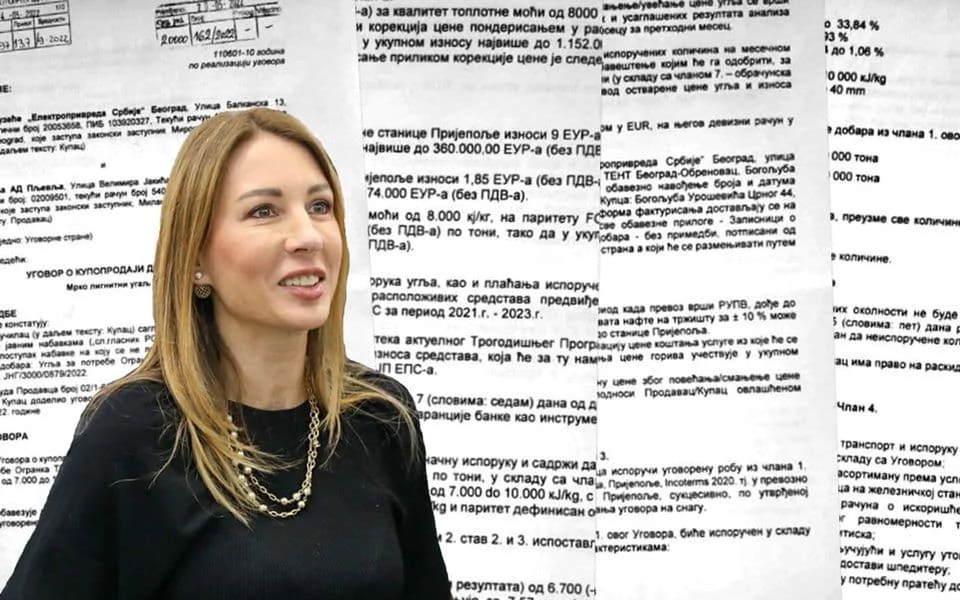 Srpska ministarka Đedović tražila da se jednostrano raskine ugovor sa Rudnikom uglja Pljevlja