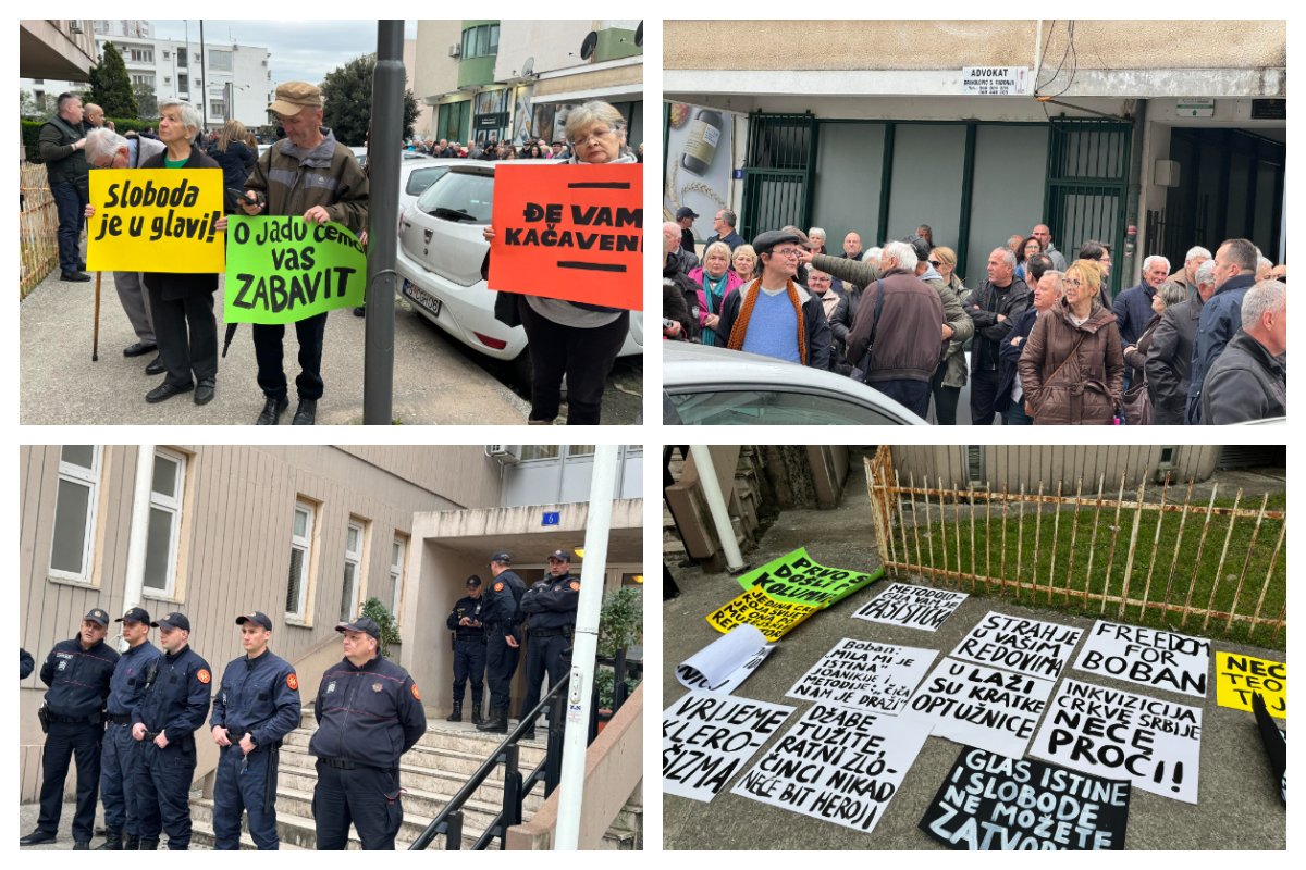 Obustavljen postupak protiv Bobana Batrićevića, ispred suda održan protest građana