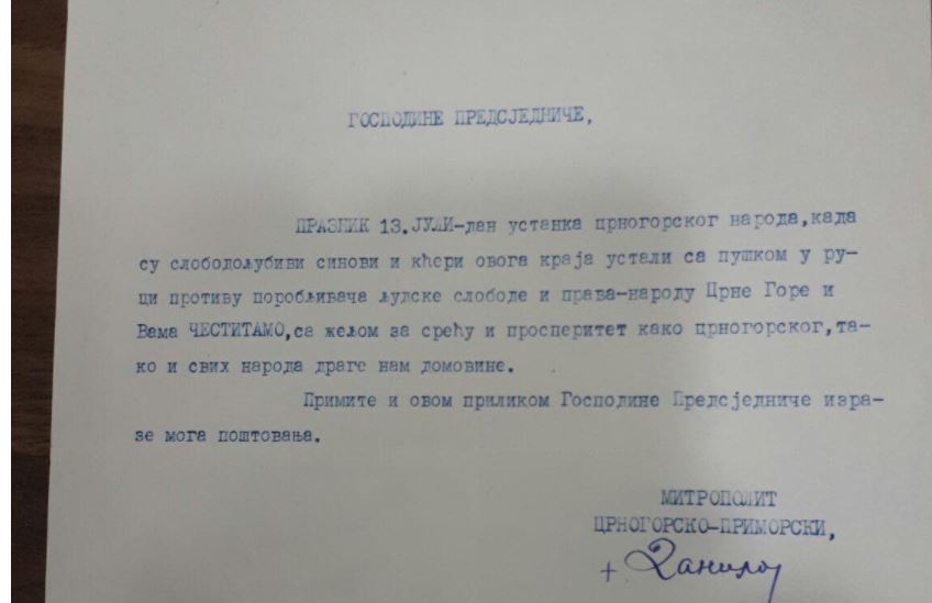MCP čestitala 13. jul - Dan ustanka crnogorskog naroda
