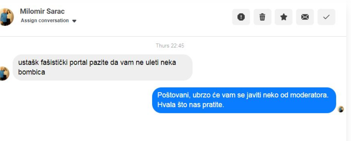 UP: Utvrđen identitet osobe koja je uputila prijetnje Anteni M