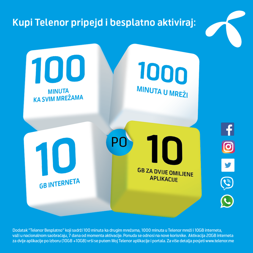 Telenor: Više pogodnosti za nove i postojeće pripejd korisnike