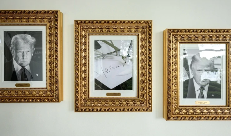Tramp izbrisao Bajdenovu fotografiju u galeriji predsjedničkih portreta