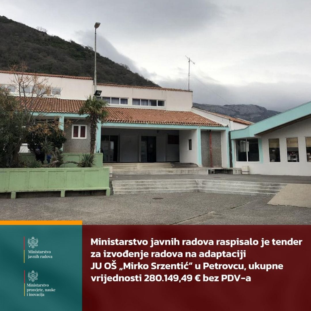 Raspisan tender za adaptaciju škole u Petrovcu