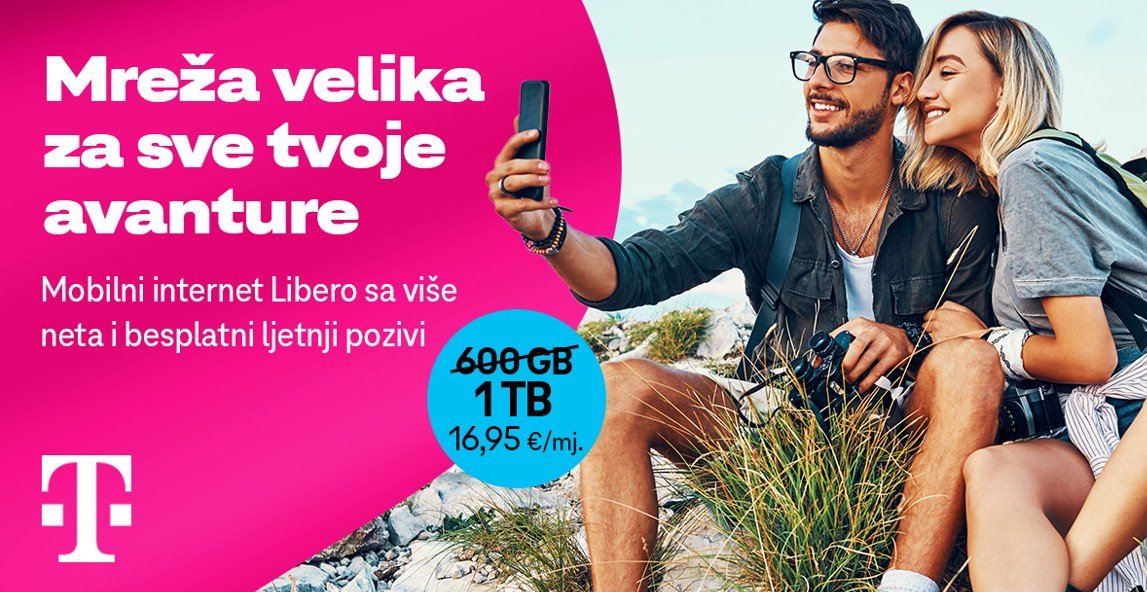 Mreža velika za sve tvoje avanture - mobilni internet Libero sa više neta i neograničeni ljetnji pozivi