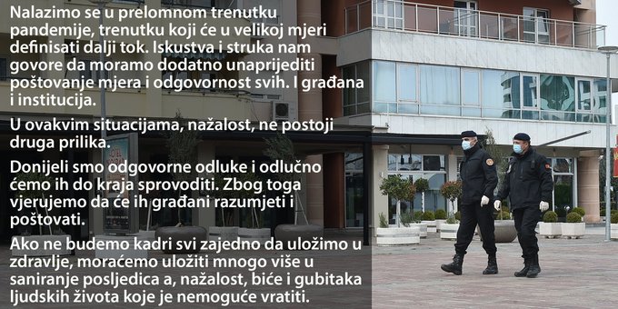 Građanima zabranjen izlazak iz domova u određenim periodima!