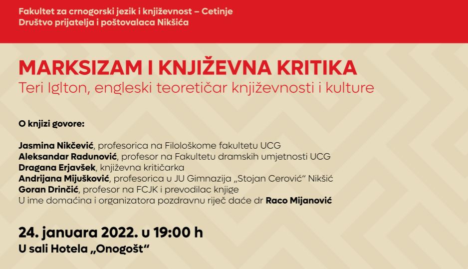 FCJK: Promocija knjige T. Igltona u Nikšiću