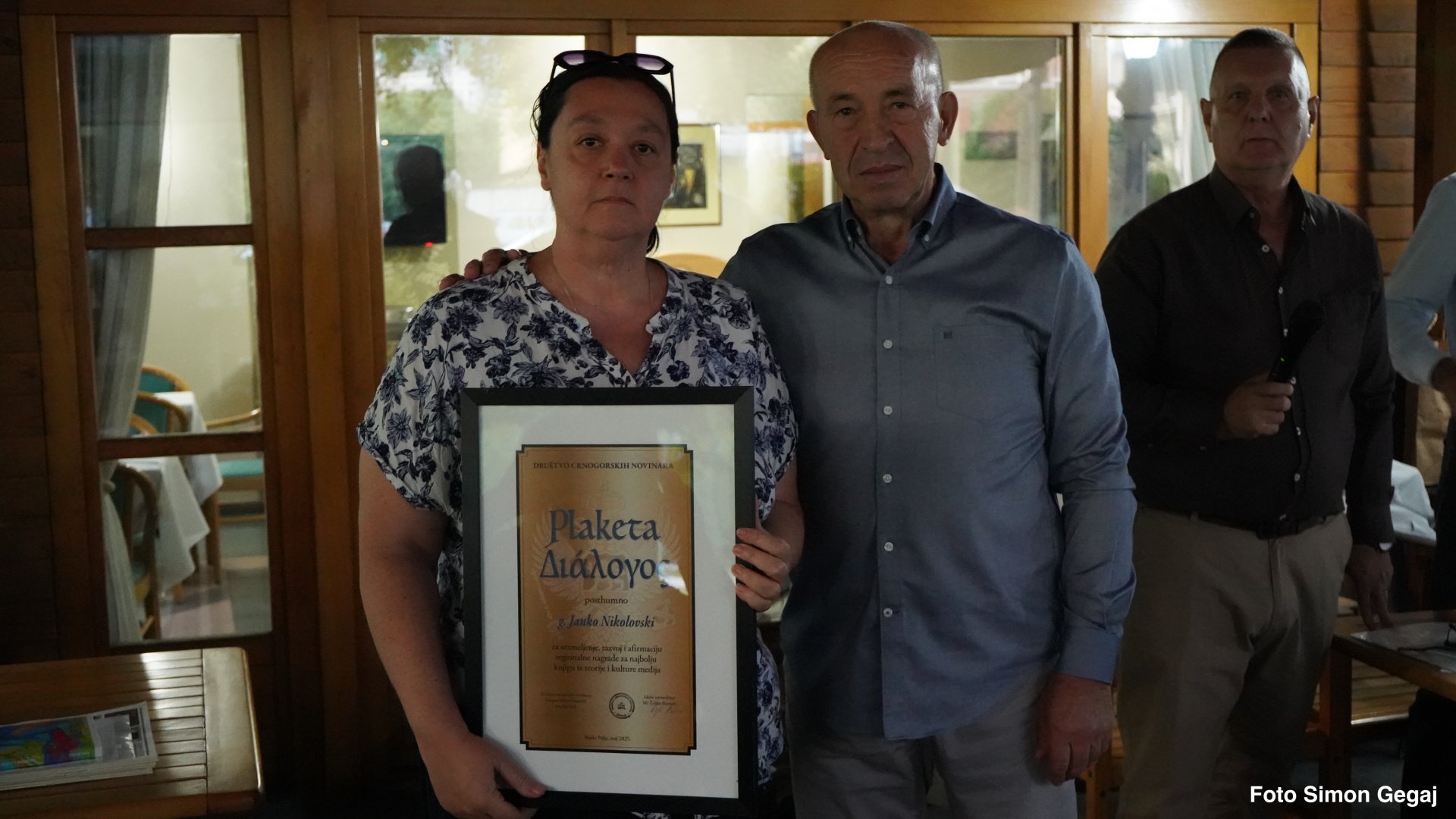 Janku Nikolovskom posthumno plaketa Dialogos