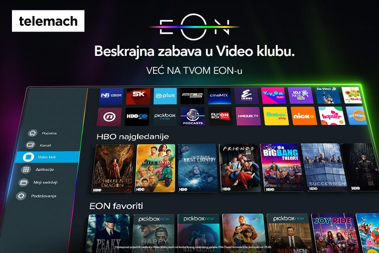 Telemach predstavlja novi EON Video Klub i ekskluzivne domaće premijere