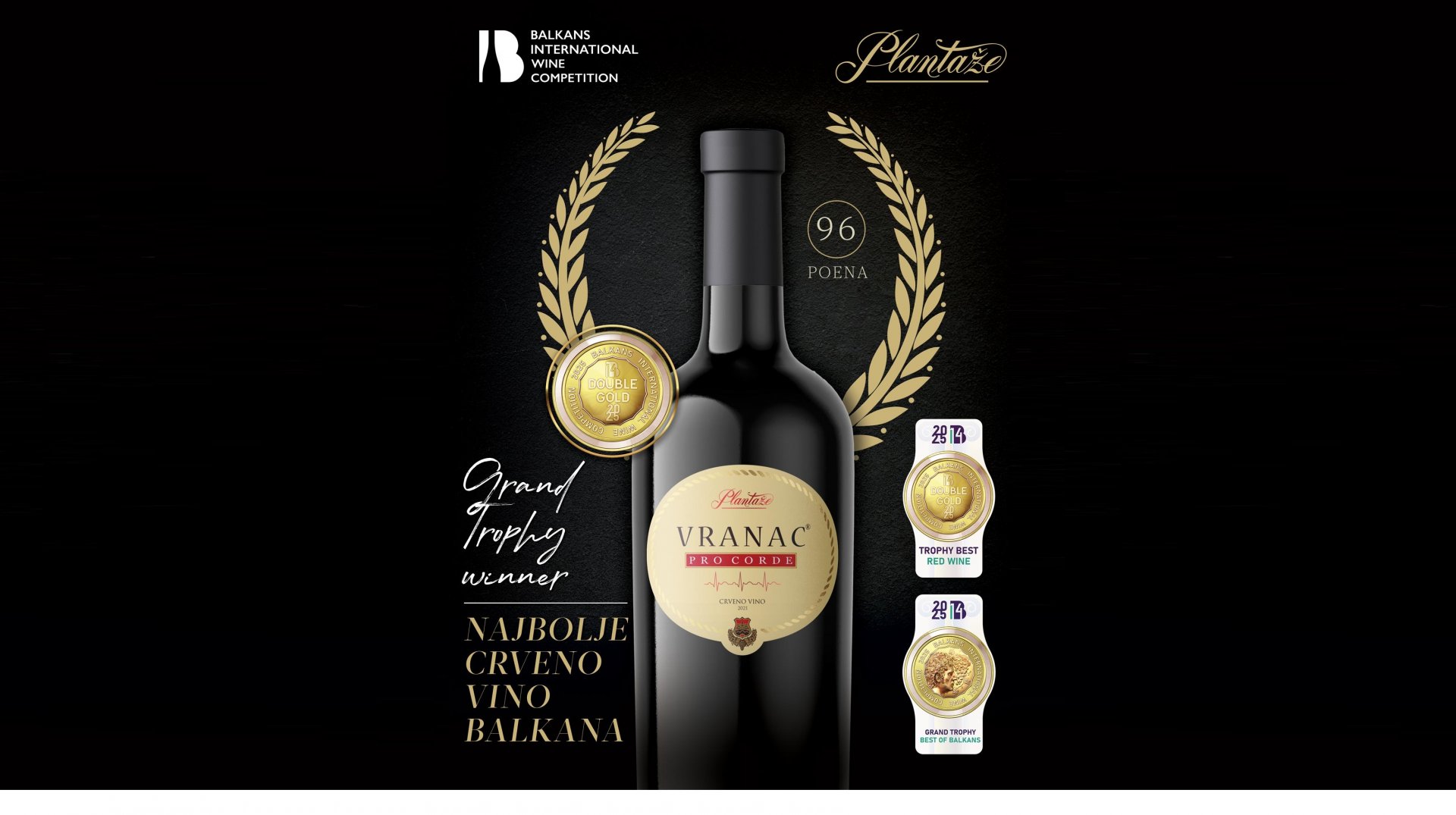 Vina Plantaža ponovo briljirala – Vranac Pro Corde 2021 proglašen za najbolje vino Balkana