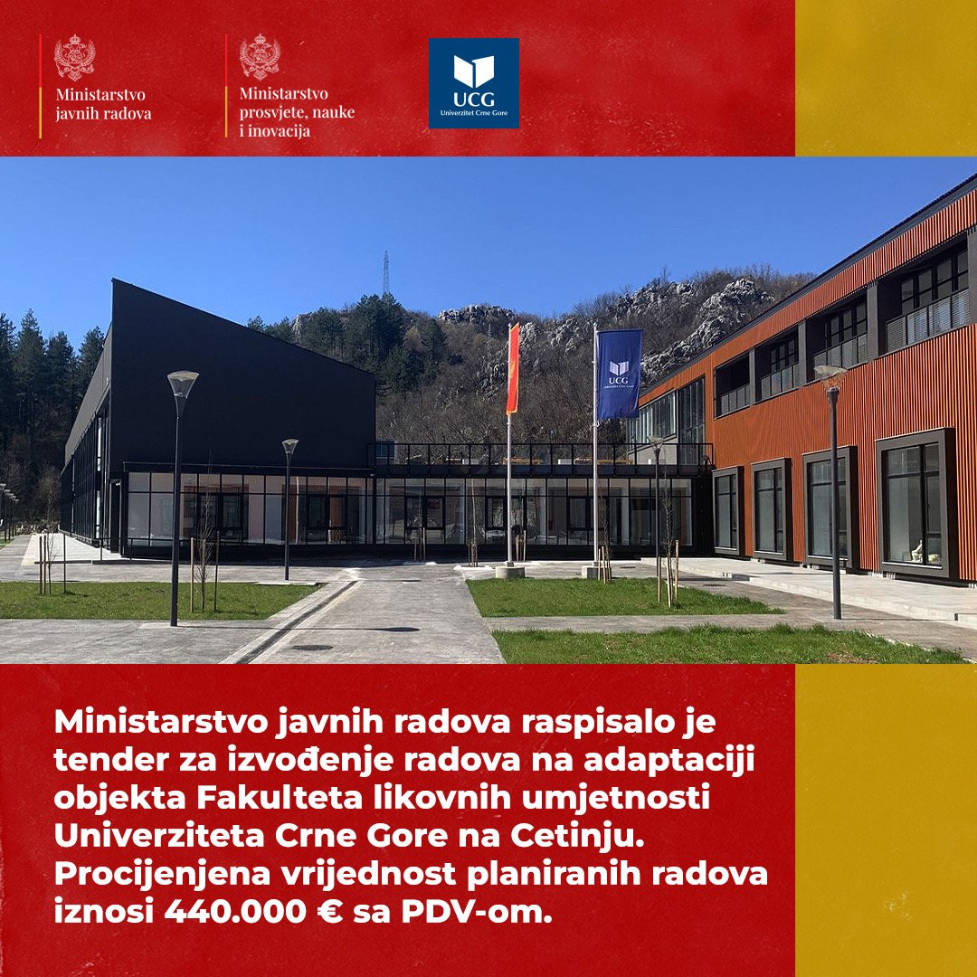 Raspisan tender za adaptaciju Fakulteta likovnih umjetnosti