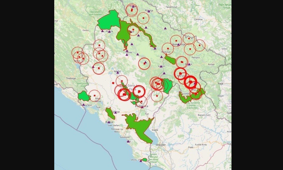 Direktorat: Veliki broj požara na teritoriji Crne Gore, glavni uzrok ljudski faktor
