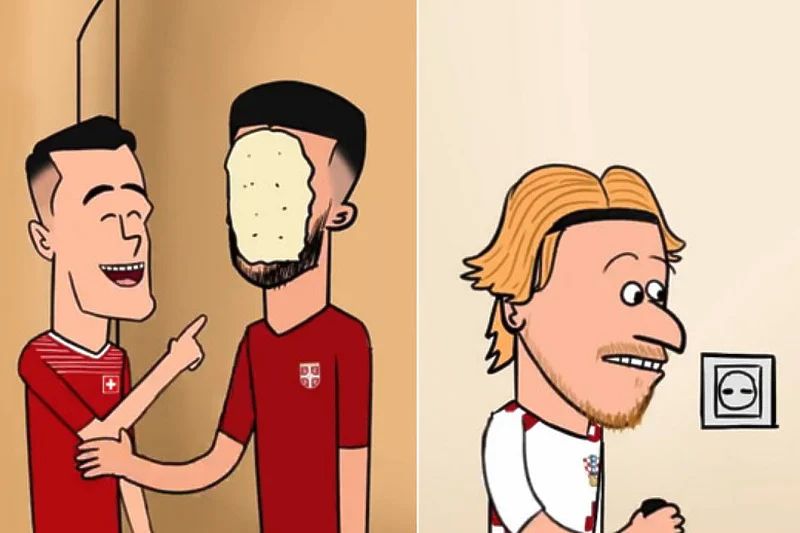 Crtani posvećen Mundijalu je genijalan: Modrić isključio struju Brazilcima, Džaka ismijava Mitrovića