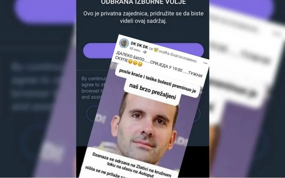 Administrator vajber grupe "Odbrana narodne volje"  tvrdi da nemaju veze sa najavom "sahrane" Spajića