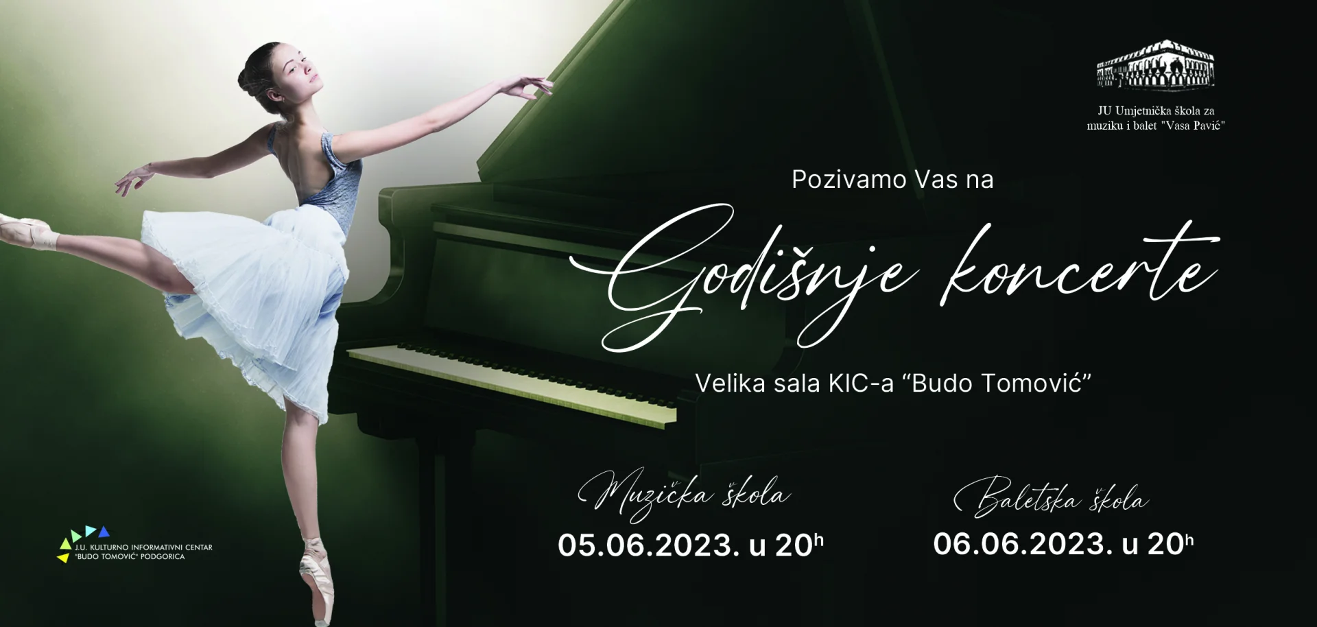 Godišnji koncerti Umjetničke škole za muziku i balet "Vasa Pavić"