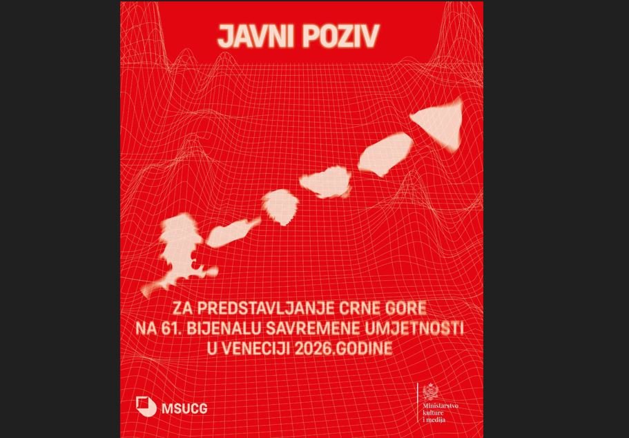 MSUCG: Javni poziv za predlog projekata za predstavljanje Crne Gore na 61. Bijenalu savremene umjetnosti u Veneciji 2026.
