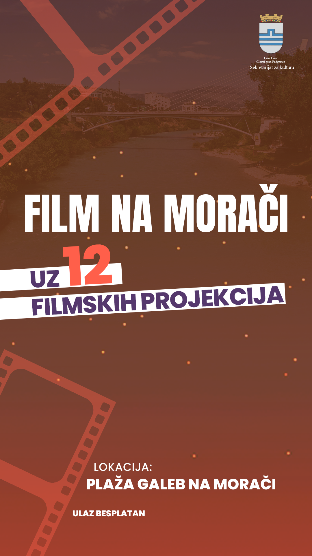 Počinje besplatna ljetnja projekcija filmova na plaži Galeb u okviru projekta „Film na Morači“