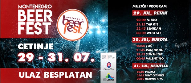 Pogledajte program: Večeras otvaranje drugog Montenegro Beer festa na Cetinju