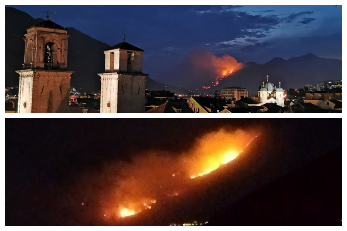 Građani na Tviteru dijele fotografije požara iz Boke, situacija zabrinjavajuća