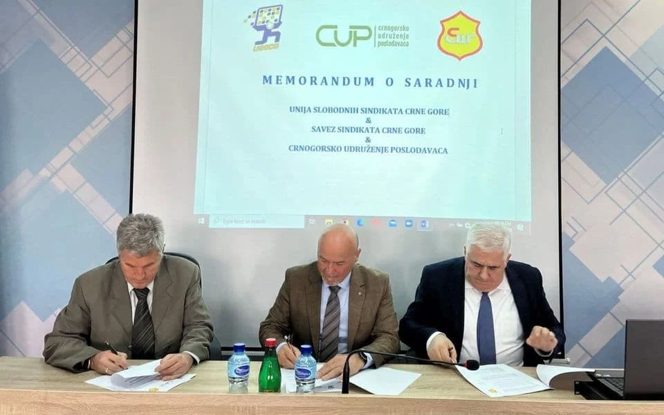 Potpisan Sporazum o saradnji između CUP, USSCG i SSCG: Uspješan socijalni dijalog podrazumijeva partnerstvo uz kompromis